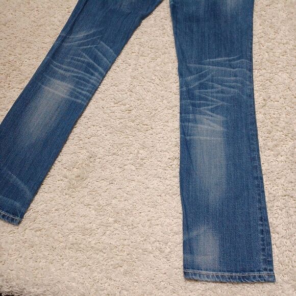 Miss Me Jeans Size 27 Women Bootcut Denim Blue Easy Straight Low Rise Bling Prep - Picture 3 of 13